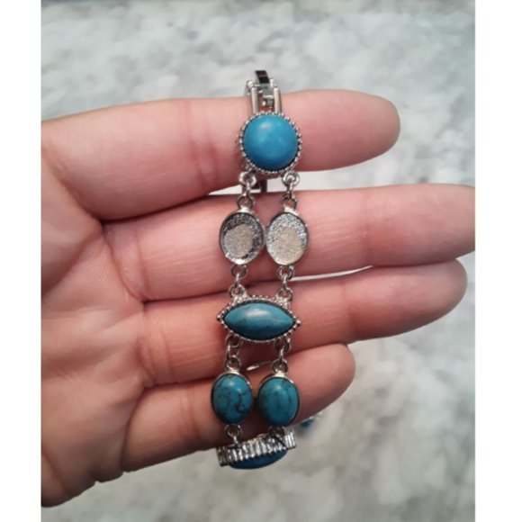 Lexington Watch and Bracelet Set turquoise silver - Picture 2 of 6